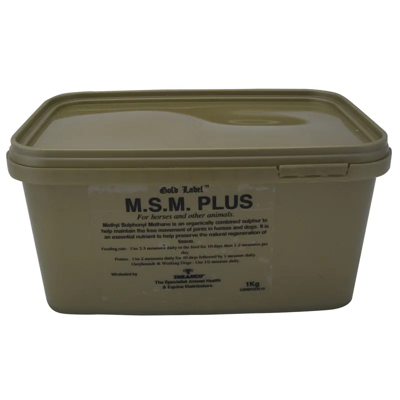 Gold Label 1kg M.S.M. Plus Supplement