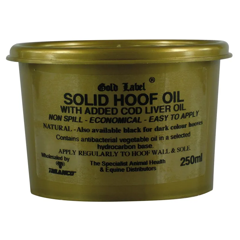 Gold Label 250ml Solid Natural Hoof Oil