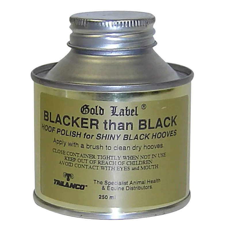 Gold Label 250ml Blacker Than Black Hoof Polish