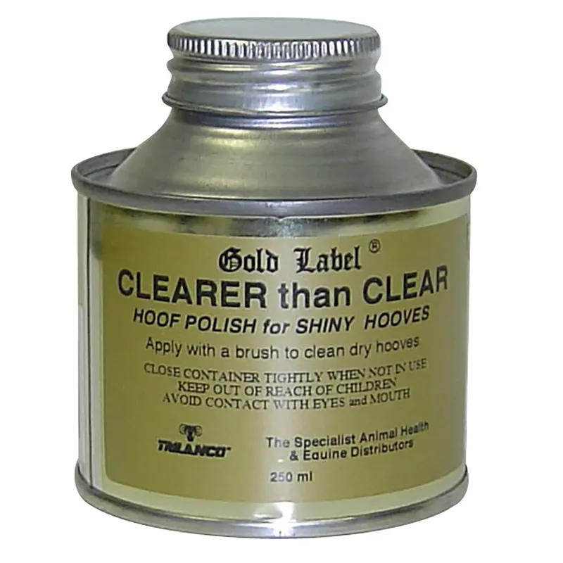 Gold Label 250ml Clearer Than Clear Hoof Polish