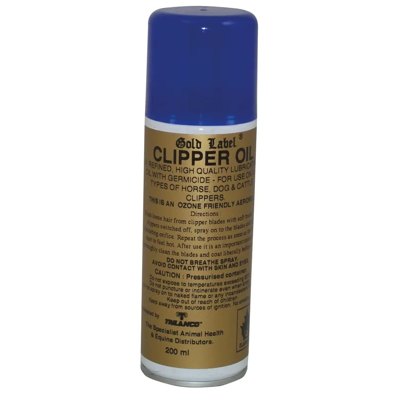 Gold Label 200ml Clipper Oil Aerosol