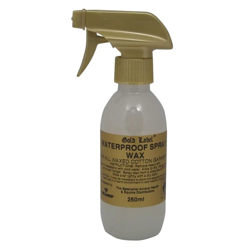 Gold Label 250ml Waterproof Spray Wax in Gold