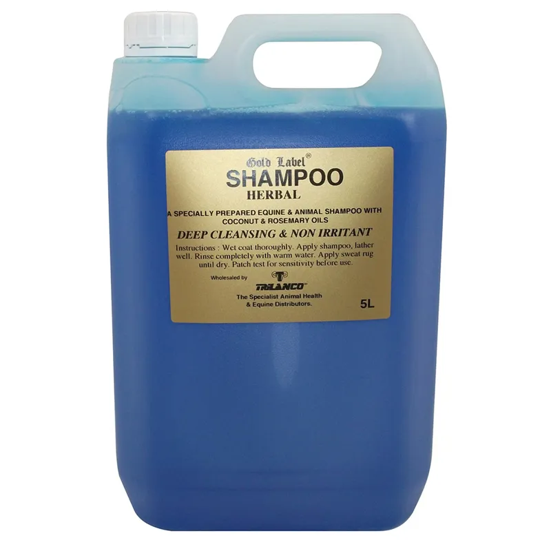 Gold Label 5lt Stock Herbal Shampoo in Blue