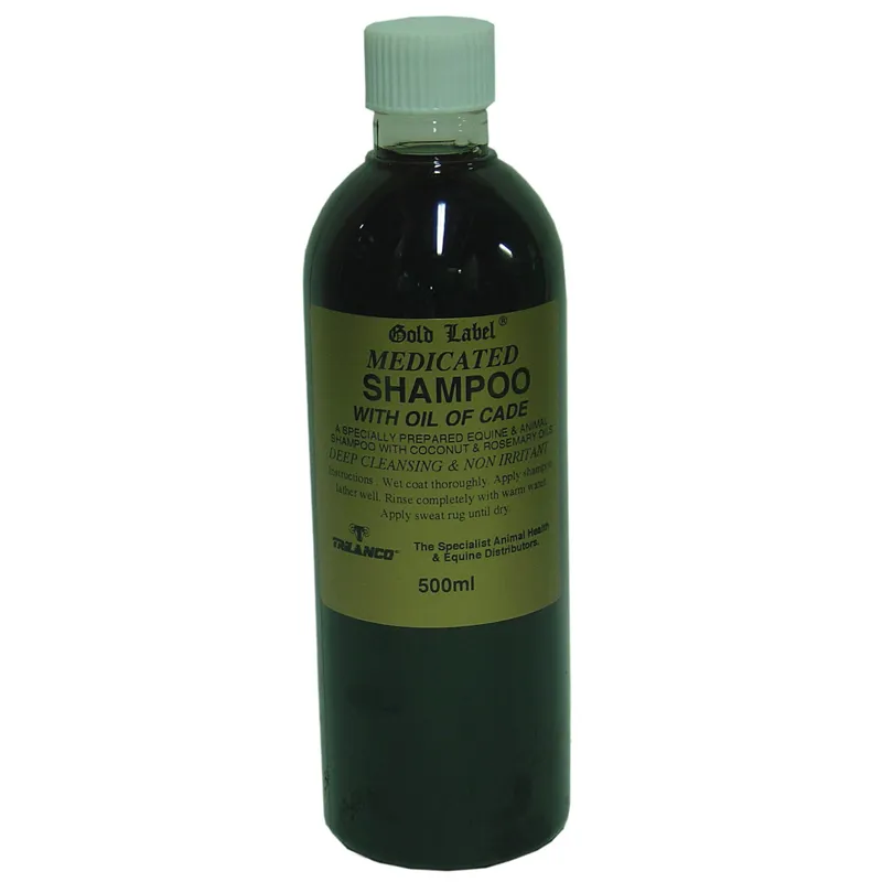 Gold Label 500ml Stock Medicated Shampoo in Gold