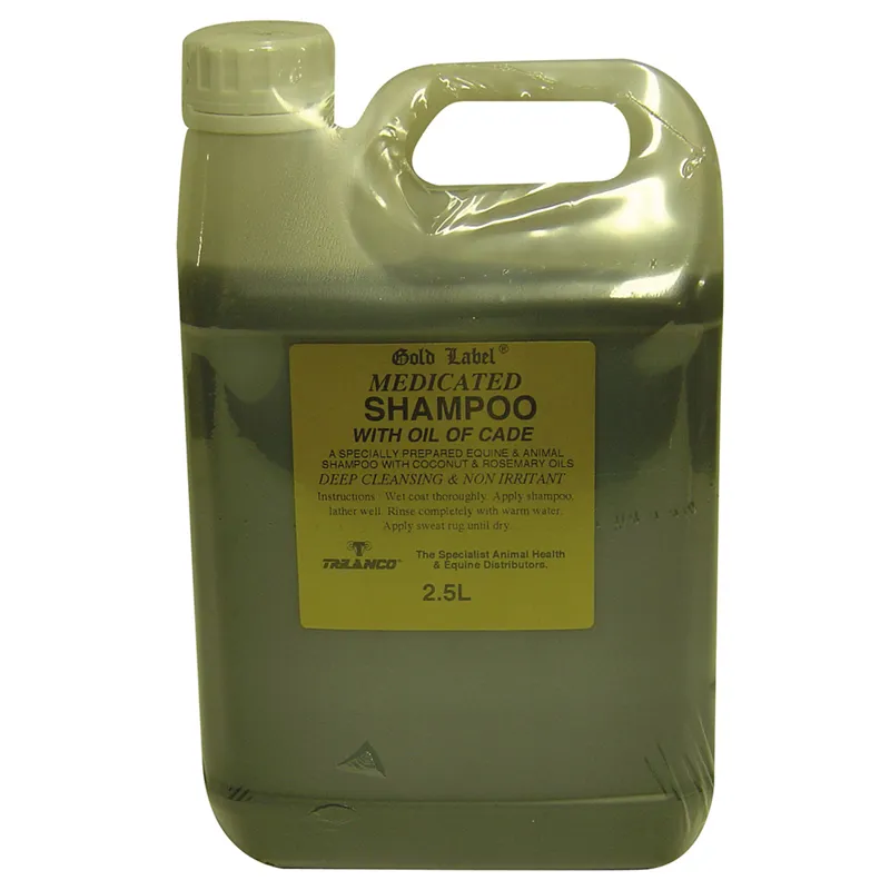 Gold Label 2.5lt Stock Medicated Shampoo in Gold