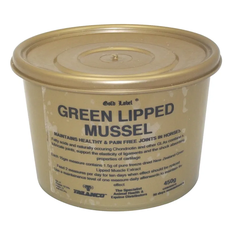 Gold Label 450g Green Lipped Mussel Supplement in Gold