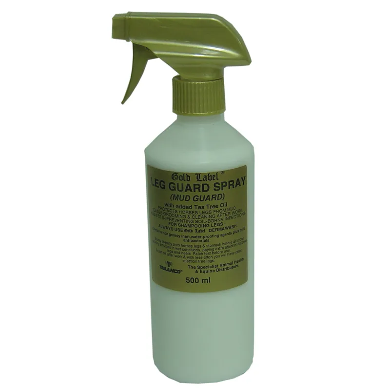 Gold Label 500ml Leg Guard Spray in Gold