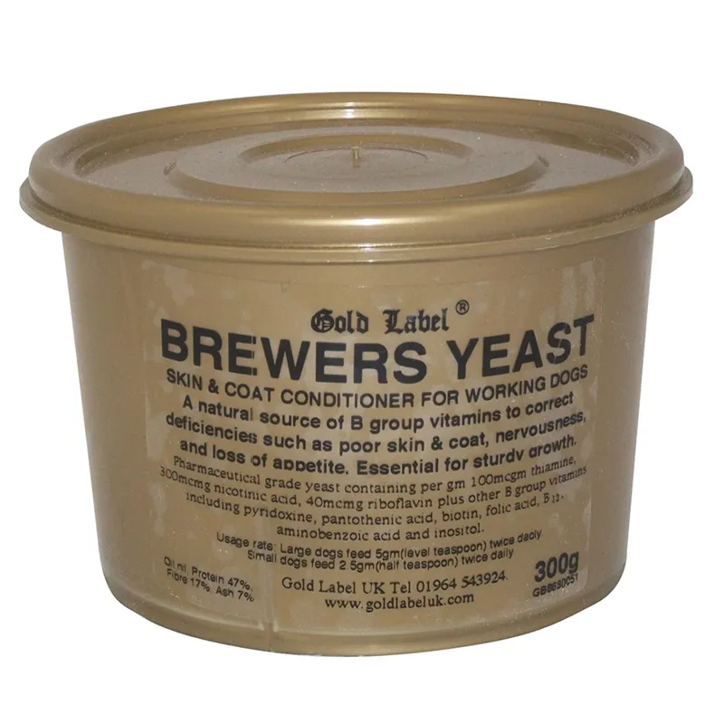 Gold Label 300g Canine Brewers Yeast Conditioner in Gold
