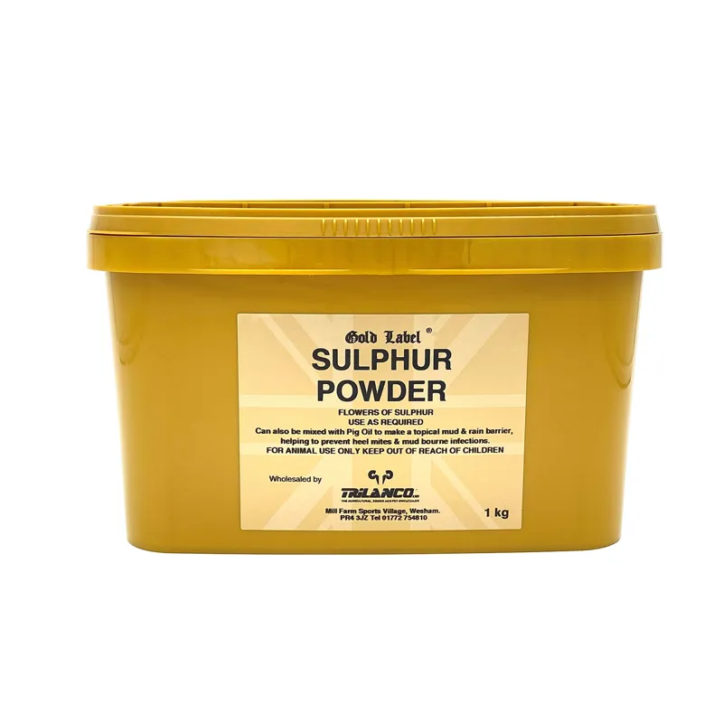 Gold Label 1kg Sulphur Powder Supplement in Gold