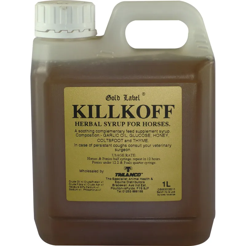 Gold Label 1lt Killkoff Herbal Syrup in Gold