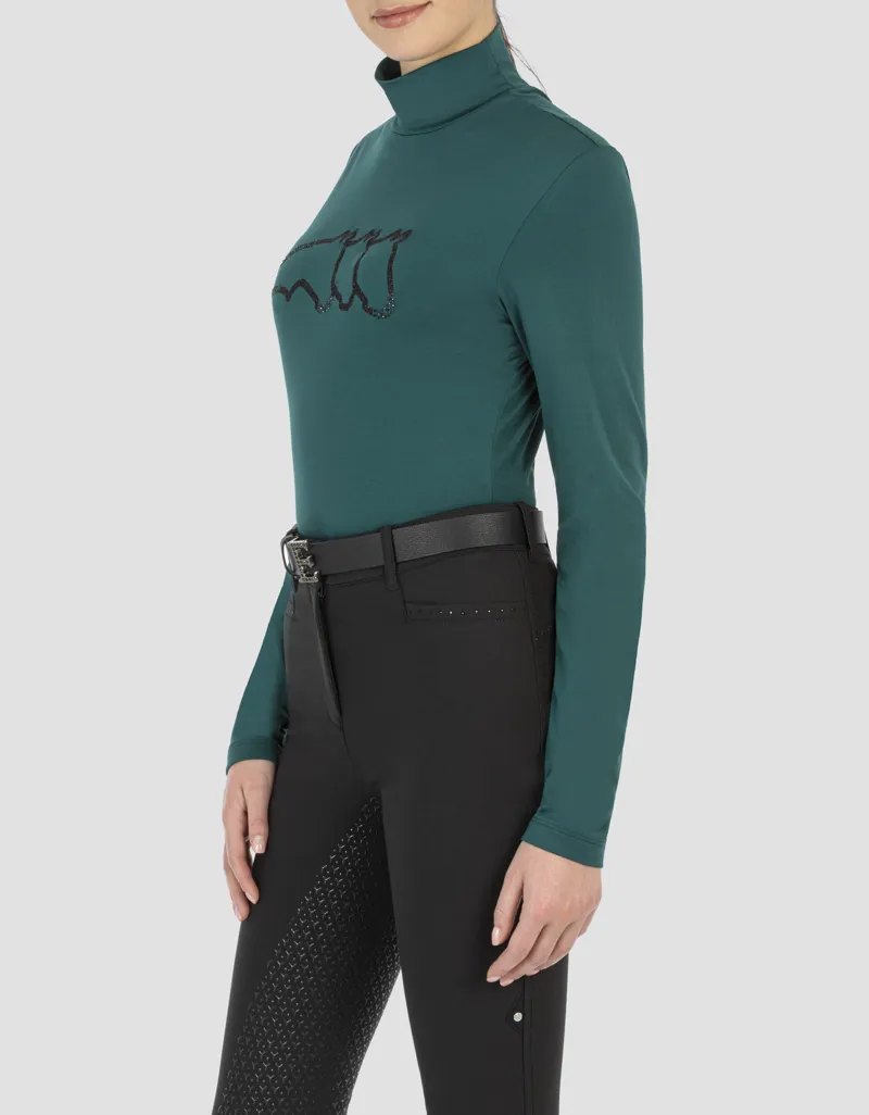 Equiline Gilaveg Turtleneck Green-1