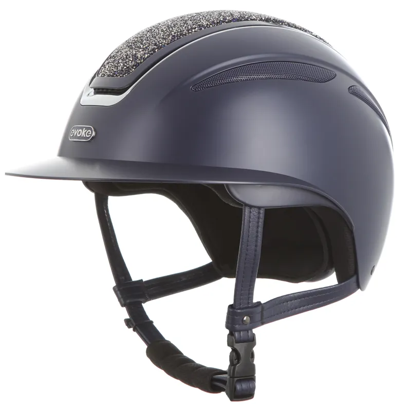 Evoke Callisto Wide Peak Helmet Navy/Navy Crystal