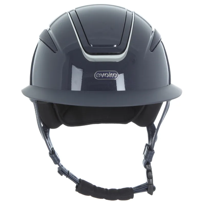 Evoke Callisto Wide Peak Helmet Navy Metallic/Chrome-1