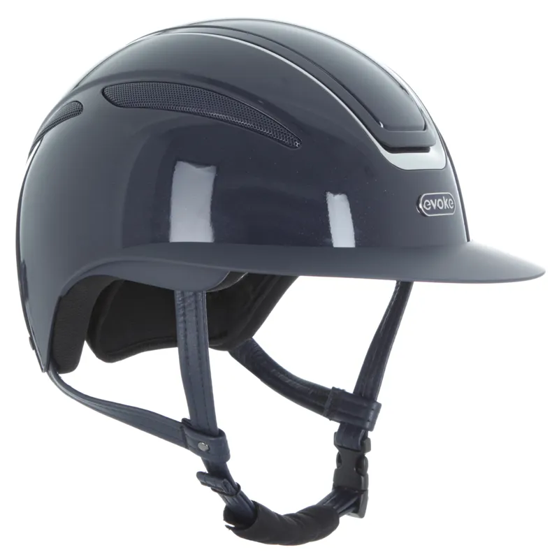 Evoke Callisto Wide Peak Helmet Navy Metallic/Chrome-3
