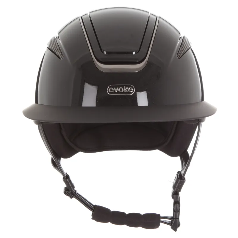 Evoke Callisto Wide Peak Helmet Black Metallic/Gunmetal-1