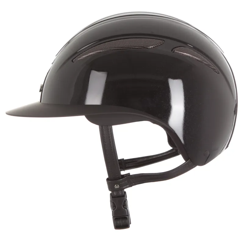Evoke Callisto Wide Peak Helmet Black Metallic/Gunmetal-2