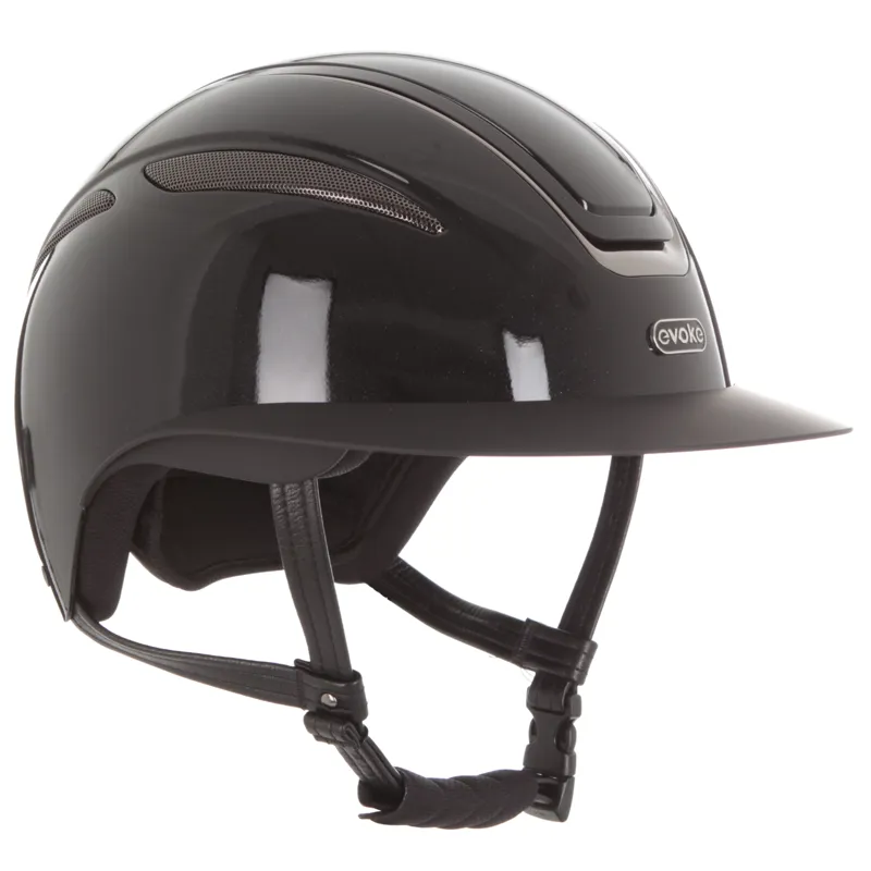 Evoke Callisto Wide Peak Helmet Black Metallic/Gunmetal-4