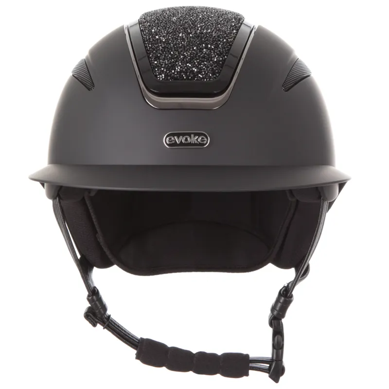 Evoke Callisto Wide Peak Helmet Black/Black Crystal-1