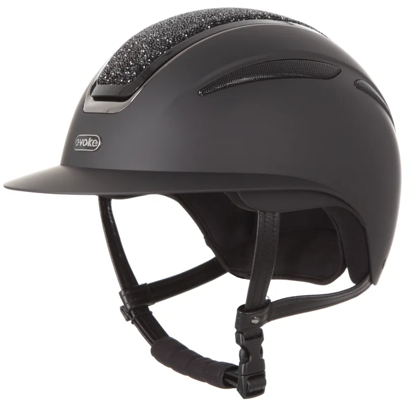 Evoke Callisto Wide Peak Helmet Black/Black Crystal