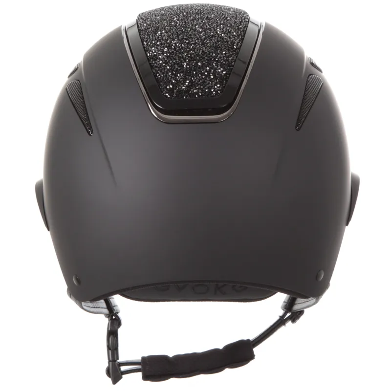 Evoke Callisto Wide Peak Helmet Black/Black Crystal-2