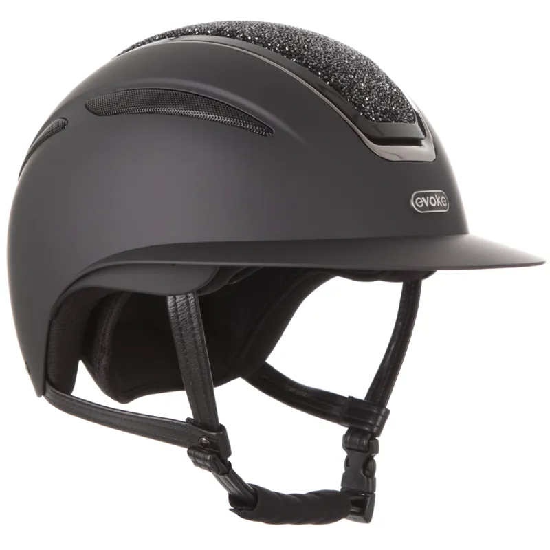 Evoke Callisto Wide Peak Helmet Black/Black Crystal-3