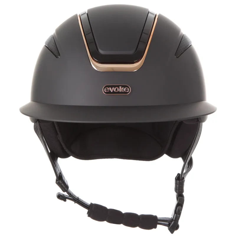 Evoke Callisto Wide Peak Helmet Black/Rose Gold-1