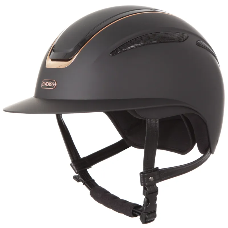 Evoke Callisto Wide Peak Helmet Black/Rose Gold