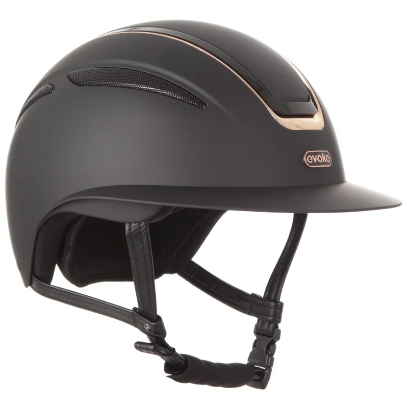 Evoke Callisto Wide Peak Helmet Black/Rose Gold-3