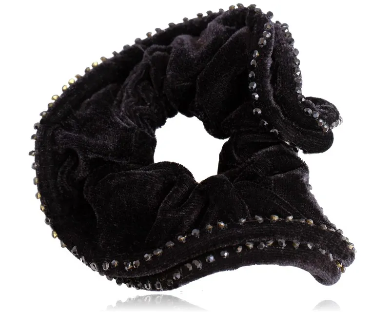SD Double Diamond Scrunchie Black