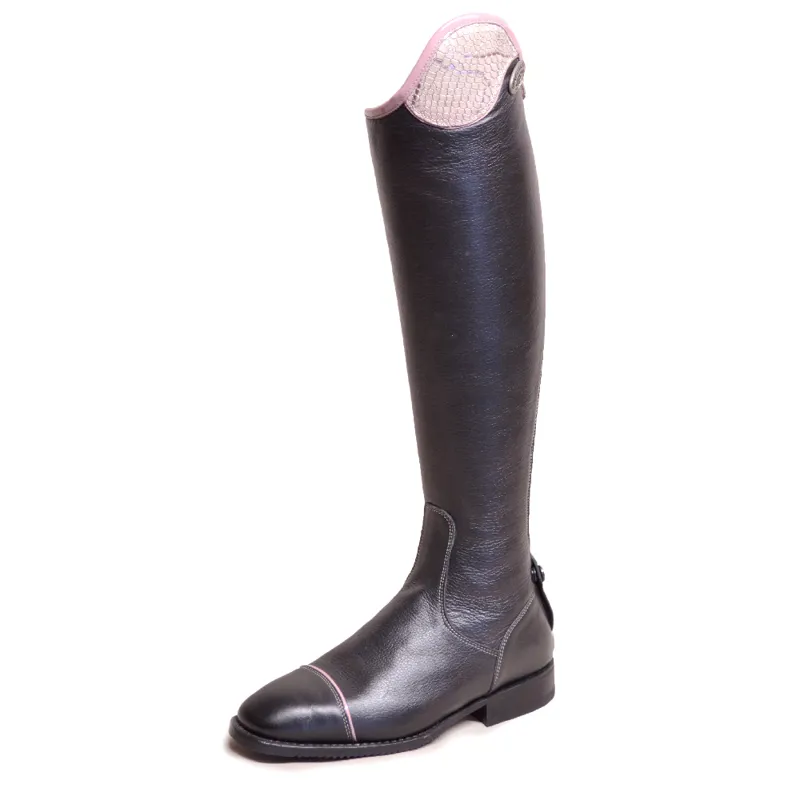 DeNiro Salentino With Pink Regal Top - Black - Lower Zip Guard