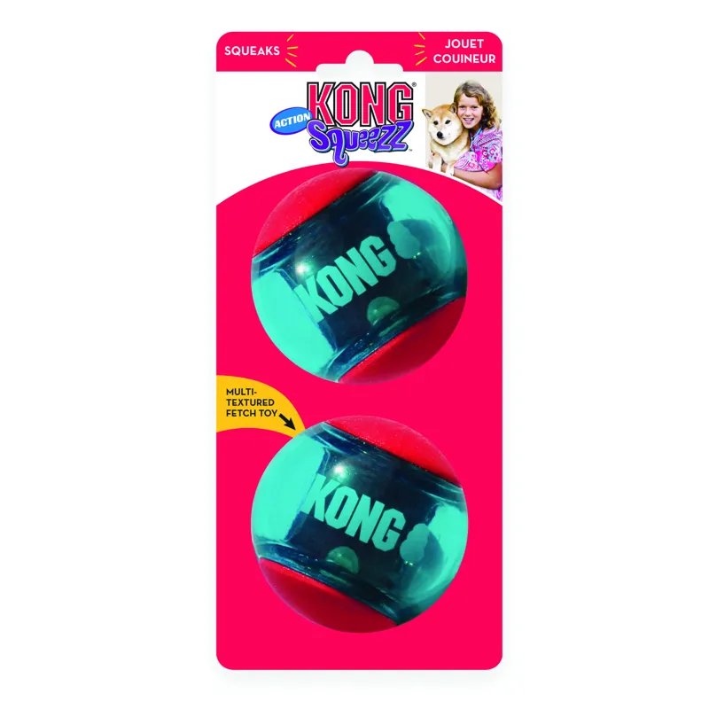 KONG Squeezz Action Ball Large 2 pack