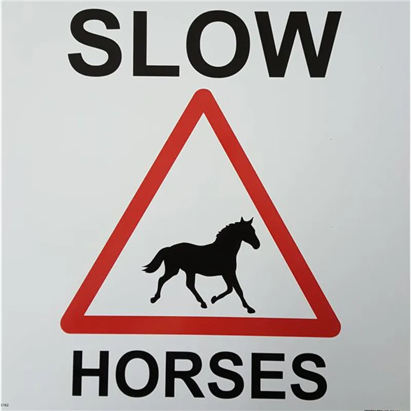 Slow Down Horses Rigid Sign 30cm x 30cm 