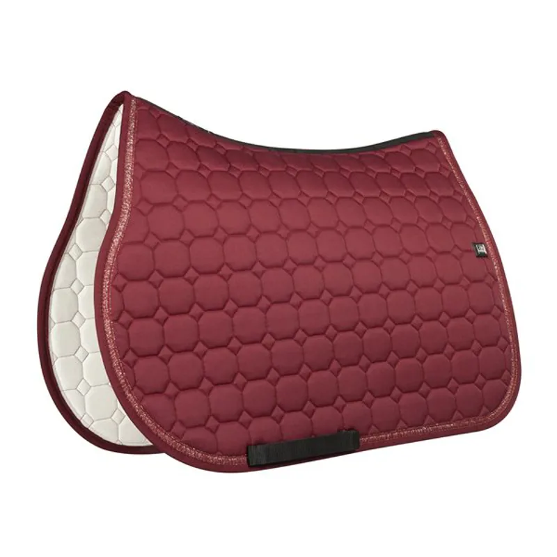 Equiline Octagon Saddlecloth Burgundy 