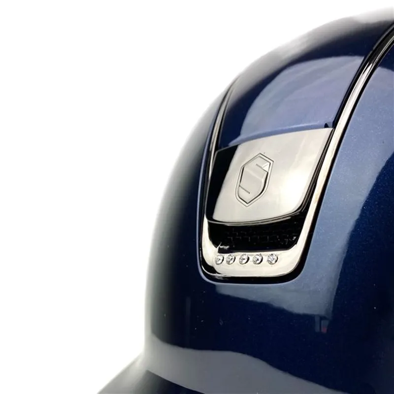 Samshield Shadow Glossy Helmet with 5 Crystals DR Harness - Navy-2