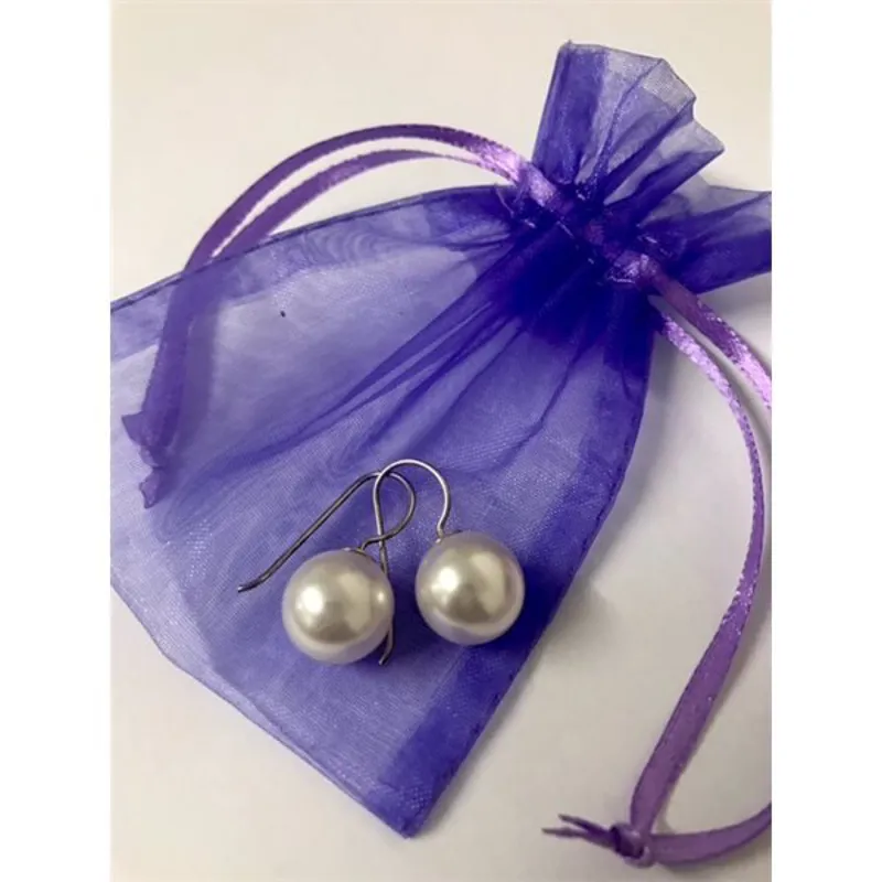 Otto Schumacher Large Pearl Drop Earrings White