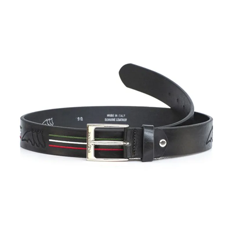 Equiline Team Embroidered Belt Black 