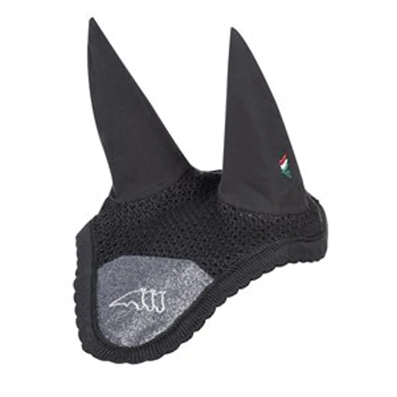 Equiline Diamac Logo Fly Veil Full Black Lurex