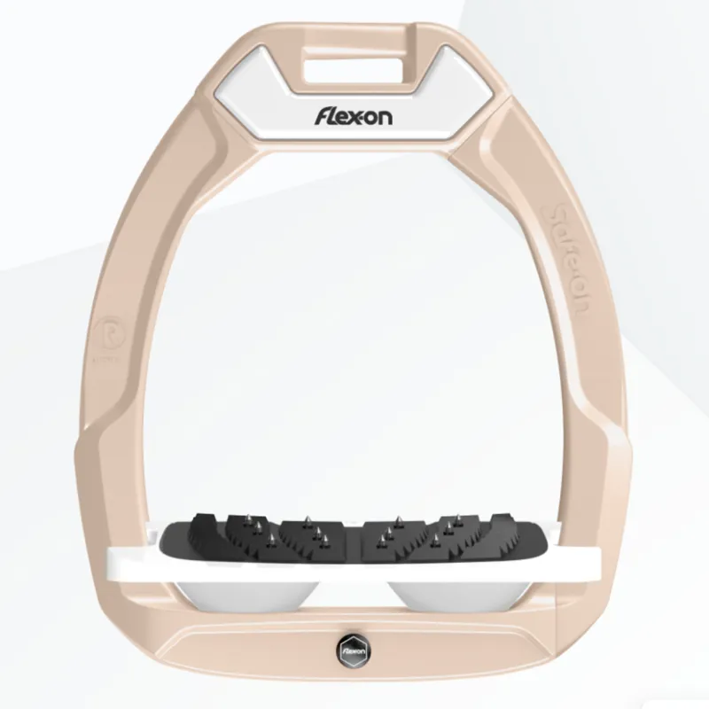 Flex-On Safe-On Ultra Grip Stirrups - Milkshake/White