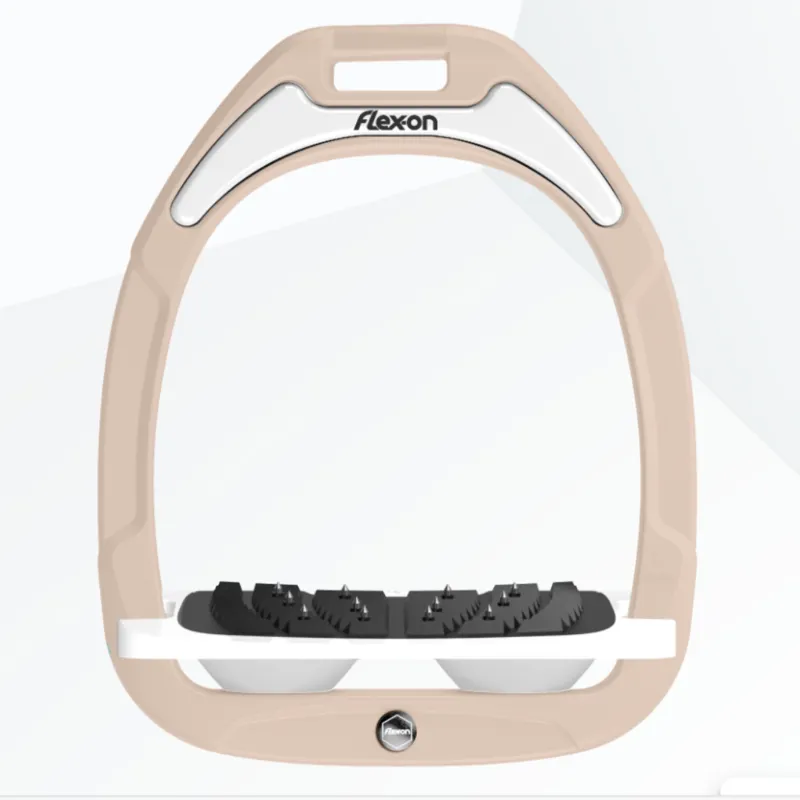 Flex-On Green Composite Ultra Grip Stirrups - Milkshake/White