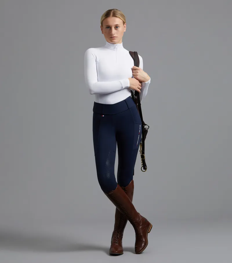Mirillo Ladies Full Seat Gel Riding Tights / Navy-3