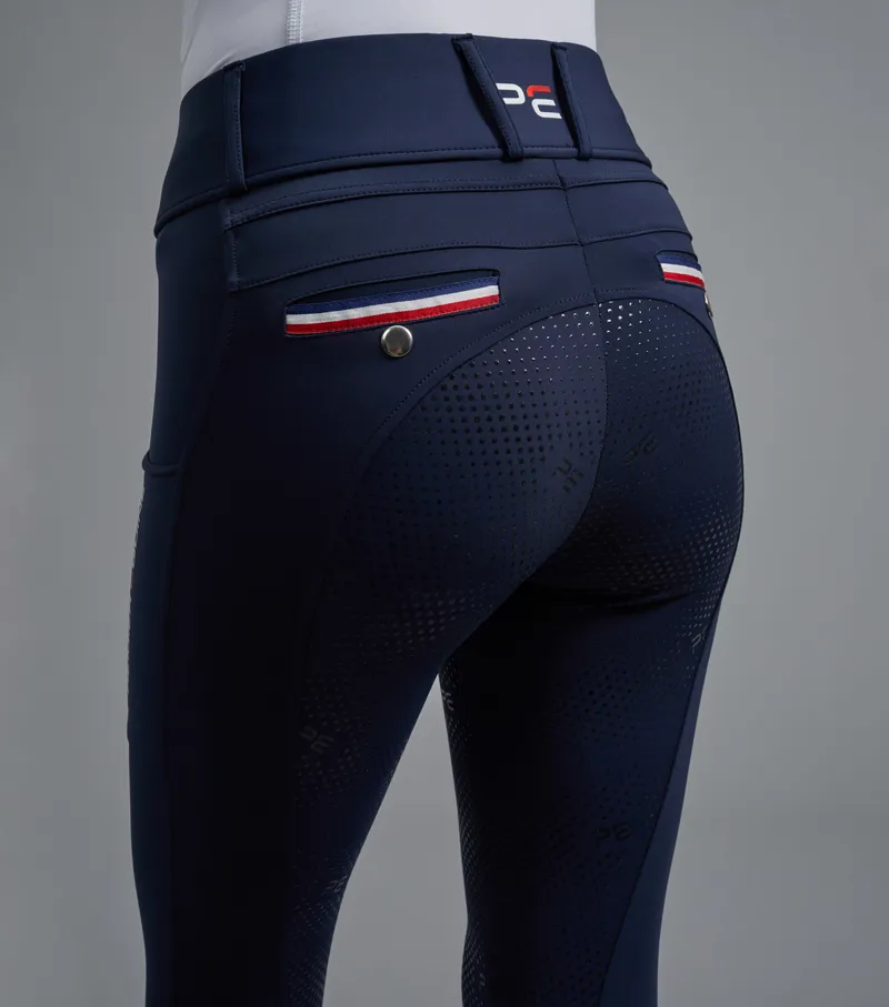 Mirillo Ladies Full Seat Gel Riding Tights / Navy-4