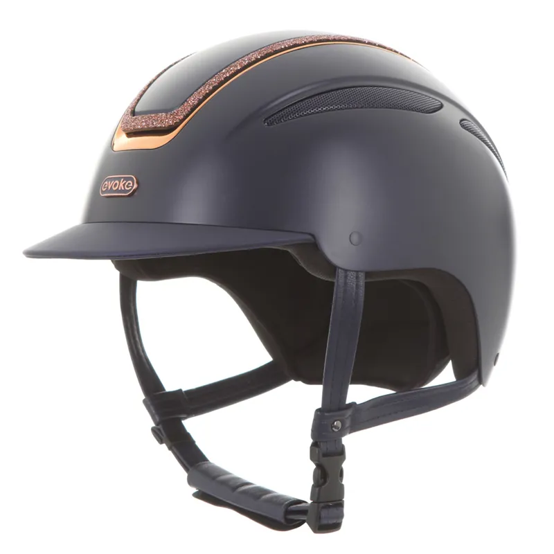 Evoke Callisto Classic Peak Navy/Rose Gold Crystal Frame