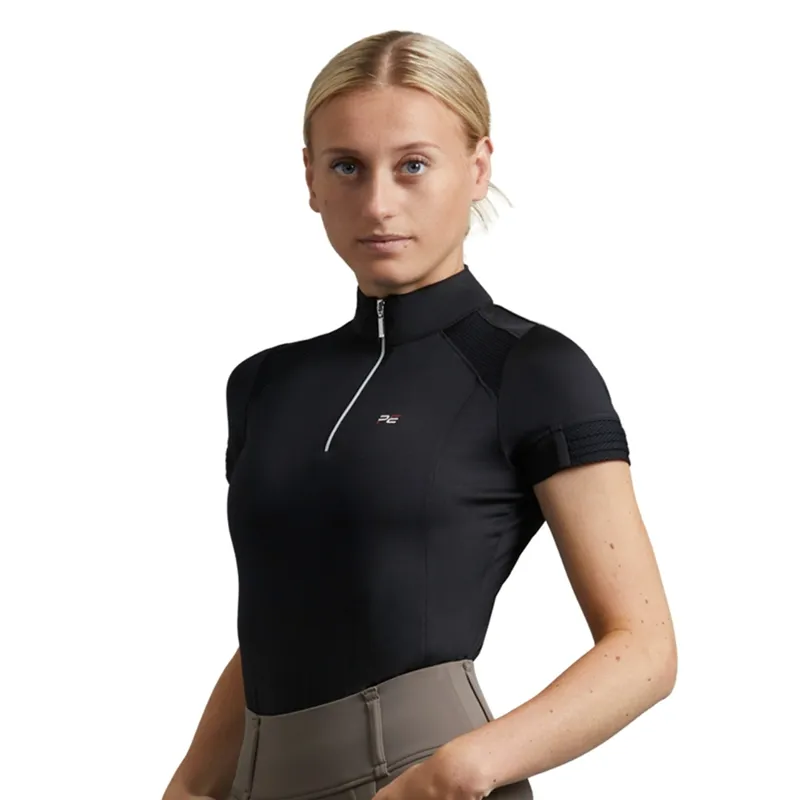 Remisa Ladies Technical Short Sleeve Riding Top / Black uk