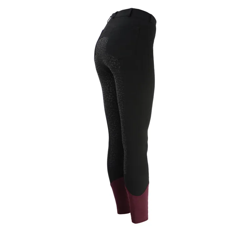 Coldstream Learmouth Ladies Breeches - Black/Windsor Wine-1