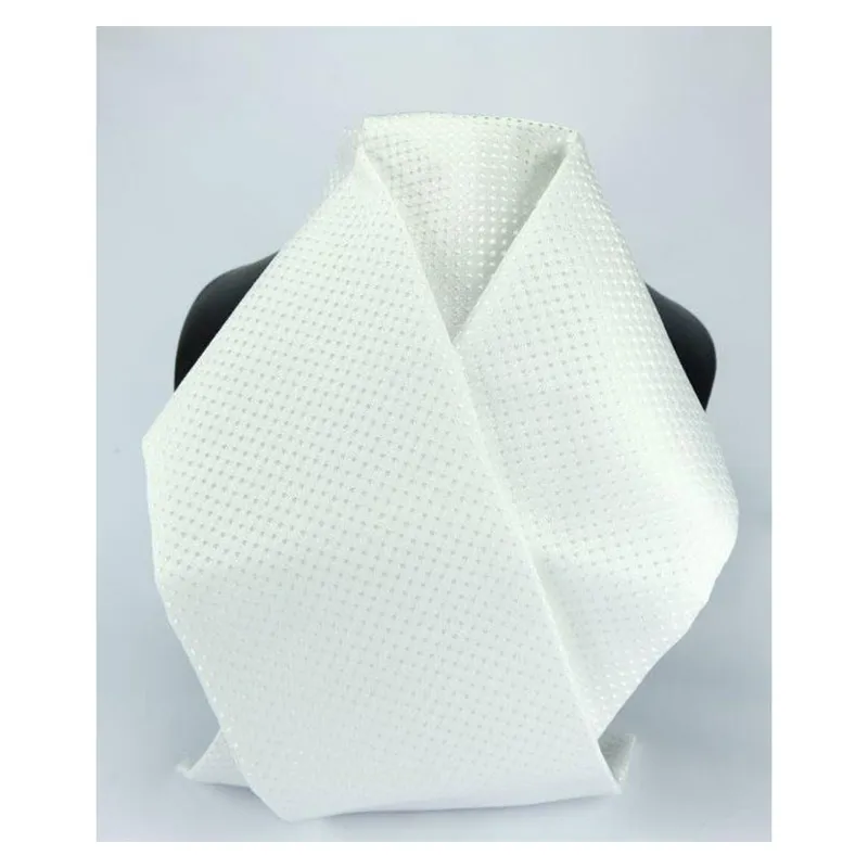 ShowQuest Tied Devises Looped Neck Stock - White