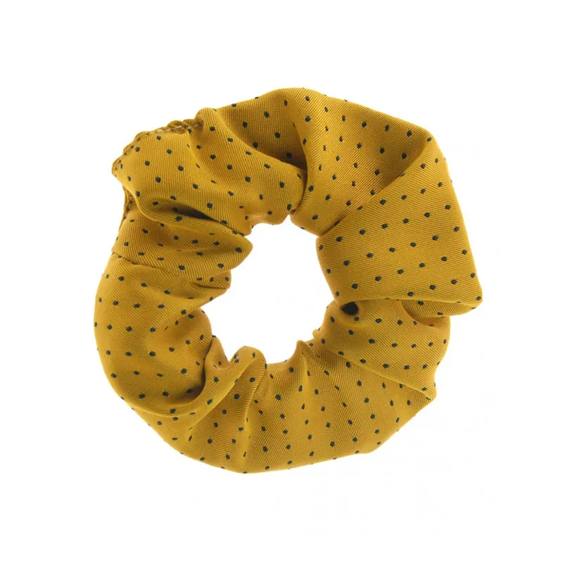 ShowQuest Pin Spot Scrunchie in Sunshine/Navy