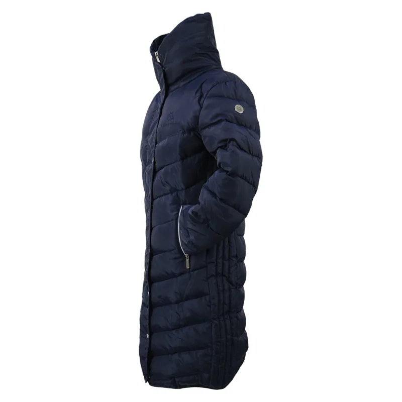 Coldstream Kimmerston Long Quilted Coat in Navy-2