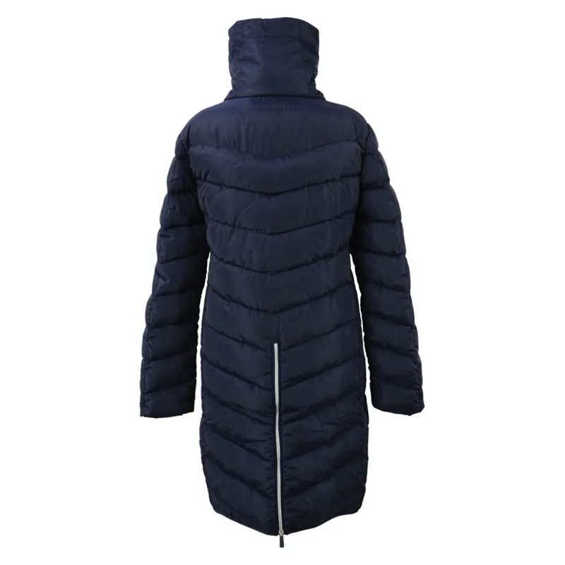 Coldstream Kimmerston Long Quilted Coat in Navy-3