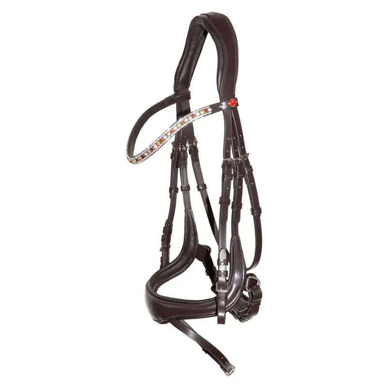 Kieffer Viola Snaffle Bridle - Brown-1