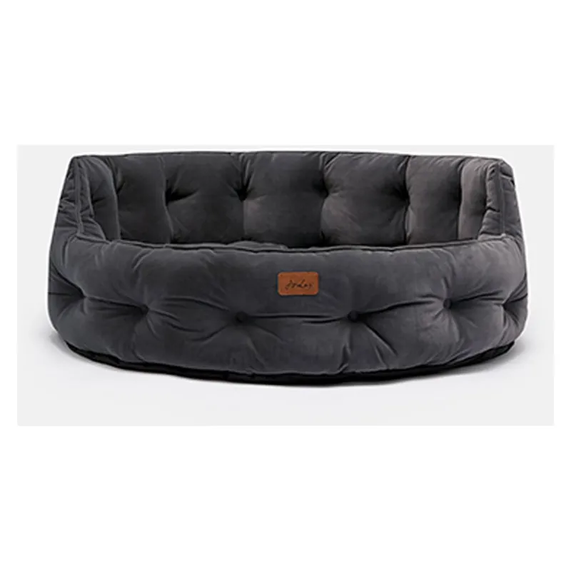 Joules Chesterfield Pet Bed Grey-1